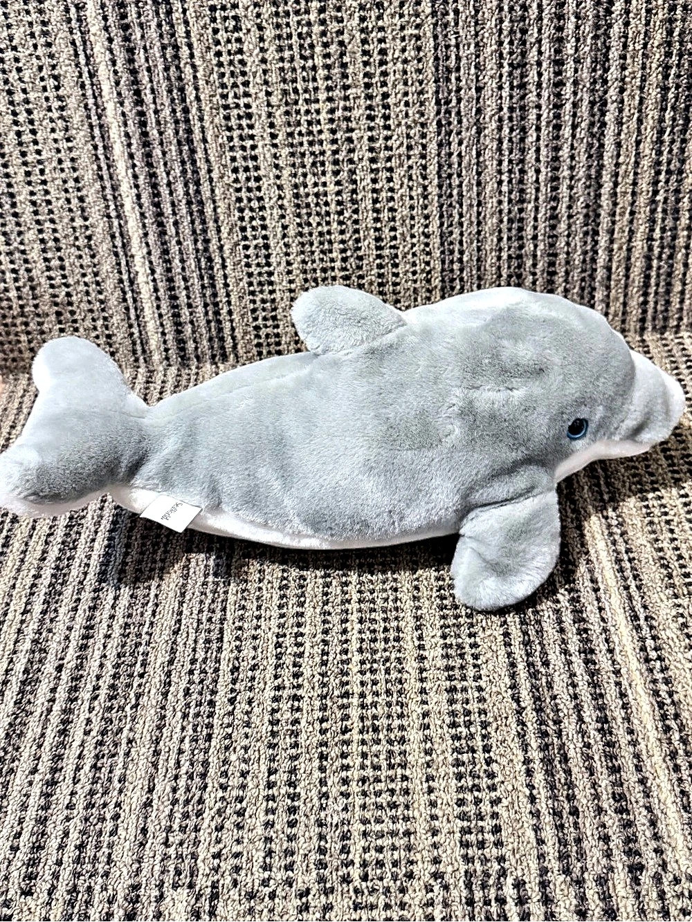 SeaWorld Dolphin Plush Toy Gray 14 in